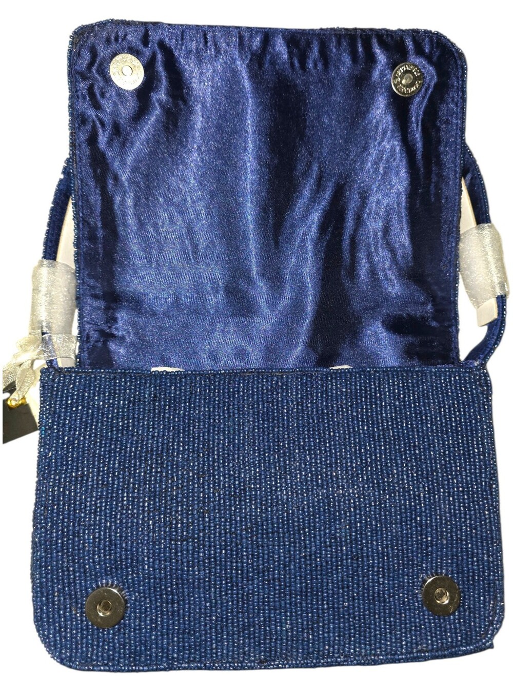 NEW Dog Navy Blue Portrait Beaded Bag Doodle Goldendoodle Handbag Purse NWT - Picture 5 of 16
